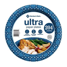 members-mark-ultra-dinner-paper-plates-10-inch-blue-border-label-microwave-safe-_1 - USA Mega Market