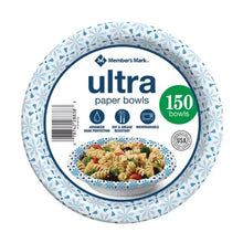 members-mark-ultra-disposable-paper-bowls-20-oz-front-label-150-bowls-pasta - USA Mega Market