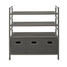 neatfreak4-TierStackableMetalStorageRackwithFabricBins2 - USA Mega Market