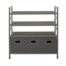 neatfreak 4-Tier Stackable Metal Storage Rack with Fabric Bins