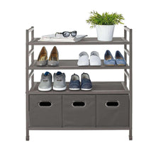 neatfreak4-TierStackableMetalStorageRackwithFabricBins3-_2 - USA Mega Market