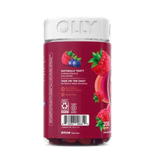 olly-olly-womens-multivitamin-gummies-bottle-side-naturally-tasty - USA Mega Market