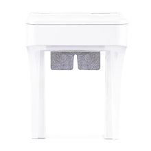 onn. White Outlet Shelf with Power Cord Storage Compartment