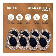 Bell + Howell Solar Mosaic Disk Lights Tan, 8 pk.