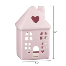 Ceramic House Tabletop Decoration, Pink, 6", Valentine's Day by Way To Celebrate