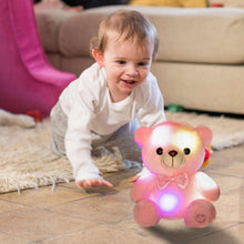 Creative Light Up LED Inductive Teddy Bear Stuffed Animals Plush Toy Colorful Glowing Teddy Bear