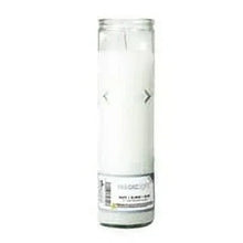 (4 pack) MagicLight 9.6 oz Religious Candles in Clear Glass Jar, Unscented with Two Cross White Design