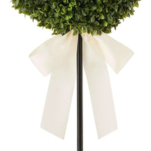 Boxwood Heart with Bow Topiary, Green and White, 32", Valentine's Day by My Texas House