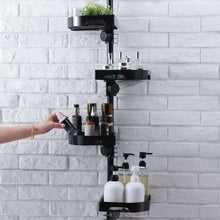 shuang-qing-4-Tier-Corner-Shower-Caddy-Tension-Pole-Organizer-Adjustable-Rustproof-Metal-Tension_3813_9 - USA Mega Market