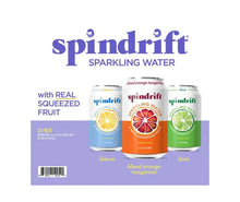 Spindrift Assorted Blood Orange Tangerine, Lemon and Lime Sparkling Water, 2 oz. 24 cans