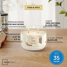 Mainstays 3-Wick Scented Glass Jar Candle, 11.5oz.