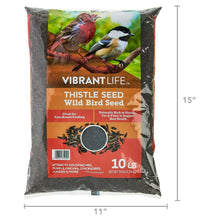 Vibrant Life Nyjer Thistle Seed Wild Bird Food for Finches, 10 lb Bag