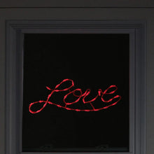 17" Lighted Red Love Script Valentine's Day Window Silhouette