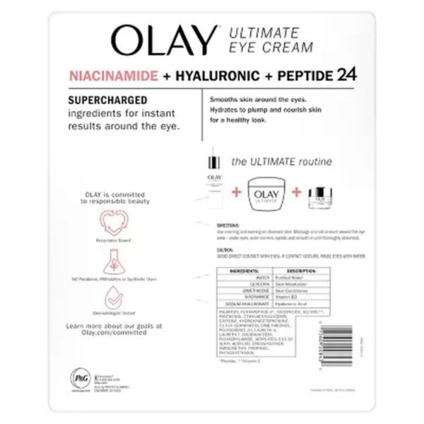 Olay Ultimate Niacinamide + Hyaluronic + Peptide Eye Cream (0.5 Fl. Oz., 2 Pk.) - Brands For Less USA