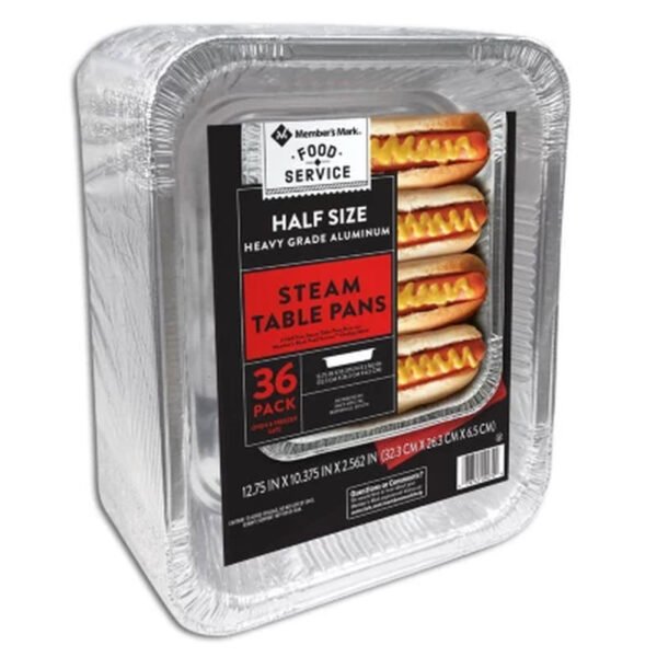Member'S Mark Aluminum Steam Table Pans, Half Size (36 Ct.) - Brands For Less USA