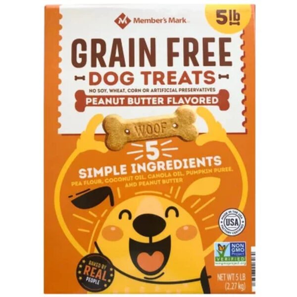 Member'S Mark Grain-Free Dog Treat Biscuits, Peanut Butter Flavored (80 Oz.)