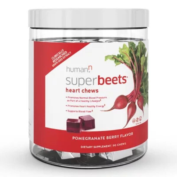 Humann Superbeets Heart Chews, Pomegranate Berry (90 Ct.) - Brands For Less USA