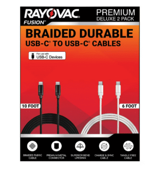 Rayovac USB-C Cables, 2 pk.
