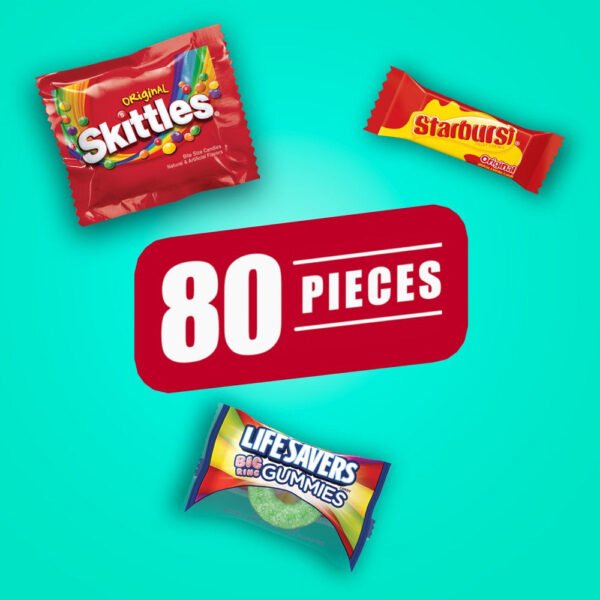 Skittles, Starburst & Life Savers Gummy Candy Variety Pack - 80 Ct Bag - Brands For Less USA