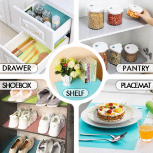 8 Pcs Refrigerator Liners, Maynest Washable Mats Covers Pads, Home Kitchen Gadgets Accessories Organization for Top Freezer Glass Shelf Wire Shelving Cupboard Cabinet Drawers (3 Blue+3 Green+2 Red) - Brands For Less USA