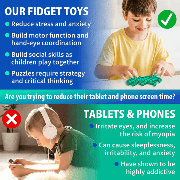 (50 Pcs) Fidget Toys Pack Poppers Pop It Its Popit Toy Popitsfidgets Popping Set, Autism Sensory Travel Toys Autistic Toddlers 1-3 Kids Gift Girls Treasure Box Mini Poppet Figit Package Figetget ADHD - Brands For Less USA