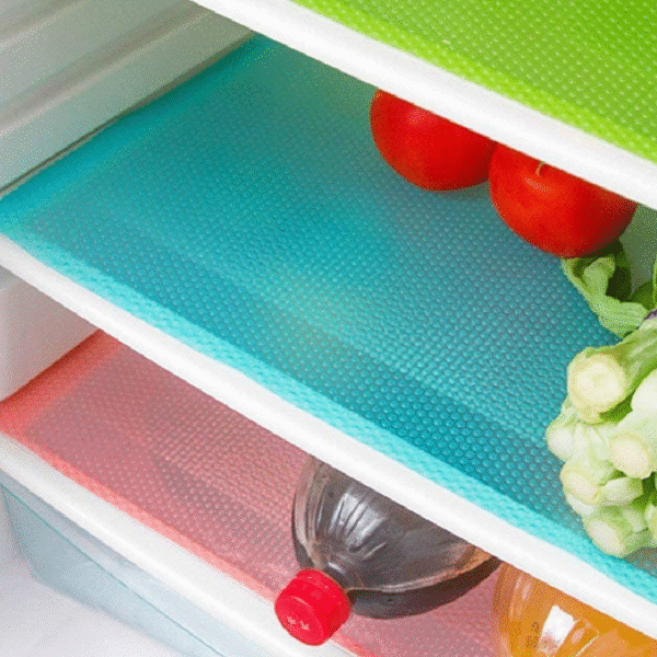 8 Pcs Refrigerator Liners, Maynest Washable Mats Covers Pads, Home Kitchen Gadgets Accessories Organization for Top Freezer Glass Shelf Wire Shelving Cupboard Cabinet Drawers (3 Blue+3 Green+2 Red) - Brands For Less USA