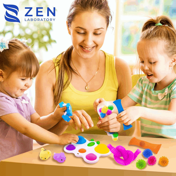 (50 Pcs) Fidget Toys Pack Poppers Pop It Its Popit Toy Popitsfidgets Popping Set, Autism Sensory Travel Toys Autistic Toddlers 1-3 Kids Gift Girls Treasure Box Mini Poppet Figit Package Figetget ADHD - Brands For Less USA