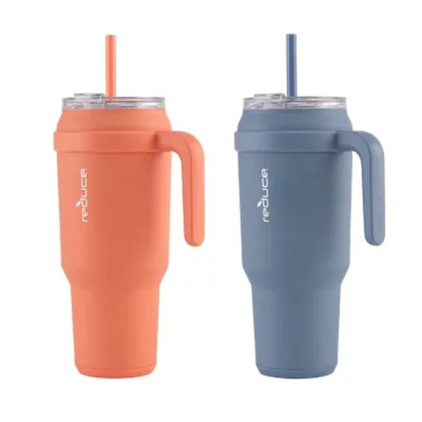 Reduce Cold1 Soft Grip Tumbler with Handle & Straw, Assorted Colors (50 Oz., 2Pk.)
