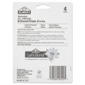 Elmer'S Washable All-Purpose School Glue Sticks (4 Pack)