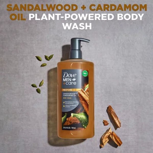 Dove Men+Care Body Wash, Sandalwood (26 Fl. Oz. 2 Pk.) - Brands For Less USA