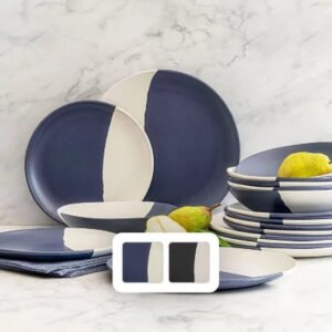 Member'S Mark 18-Piece Bamboo Melamine Dinnerware Set (Assorted Colors)