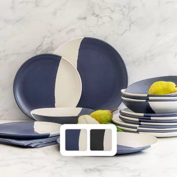 Member'S Mark 18-Piece Bamboo Melamine Dinnerware Set (Assorted Colors)