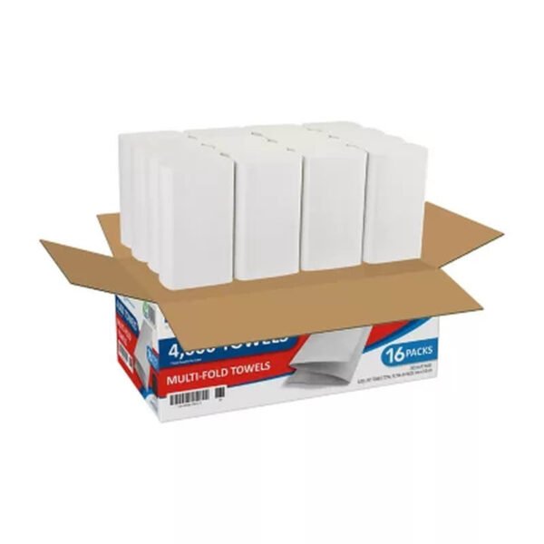 Marathon Multifold 1-Ply Paper Towels, White, 9.2" X 9.4" (250 Towels/Pk., 16 Pks.) - Brands For Less USA