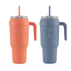 Reduce Cold1 Soft Grip Tumbler with Handle & Straw, Assorted Colors (50 Oz., 2Pk.)