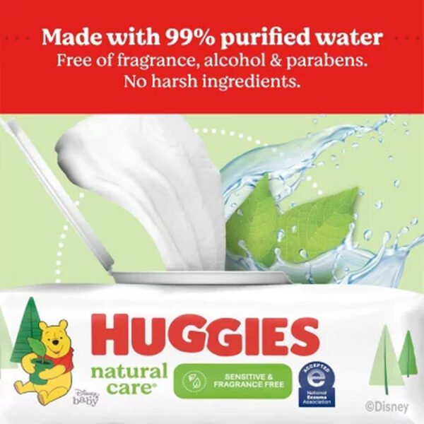 Huggies Natural Care Sensitive, Fragrance Free Baby Wipes, 17 Packs (1088 Ct.)