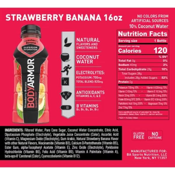 BODYARMOR Sports Drink Variety Pack 16 Fl. Oz., 20 Pk.