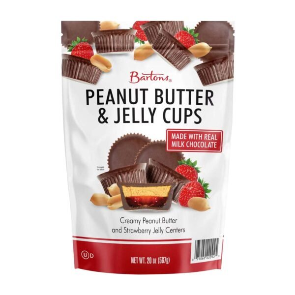 Barton's Milk Chocolate Peanut Butter and Jelly Cups, 20 oz.
