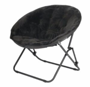 Mainstays Saucer Chair for Kids and Teens, Black