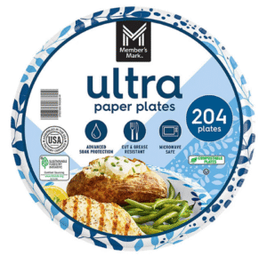 Member's Mark Ultra Dinner Paper Plates, 10", 204 ct.