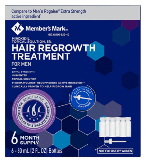 Member's Mark Minoxidil 5%, Hair Regrowth Treatment for Men, 2 oz., 6 ct.