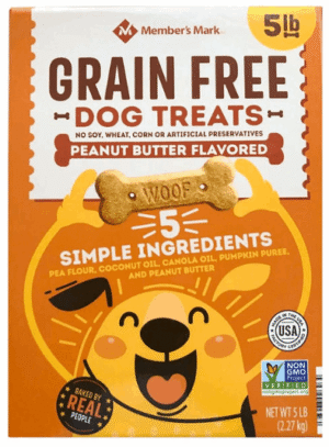 Member's Mark Grain-Free Dog Treat Biscuits, Peanut Butter Flavored, 80 oz.