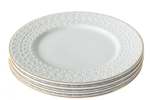 Sofia Home 4 Pack White Stoneware Dinner Plates by Sofia Vergara