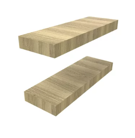 Mainstays 16.5" Wall Mounted Floating Shelves 2pack, Natural