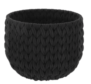 Better Homes & Gardens Closed Weave Polyester Black Decorative Storage Basket