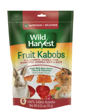 Wild Harvest Fruit Kabobs 6 Count, for Rabbits, Guinea Pigs, Hamsters, Gerbils, Mice and Rats