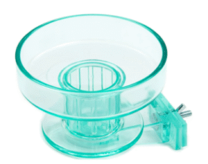 Happy Home Pet Products Bird Bath, Durable Plastic, Aqua Blue