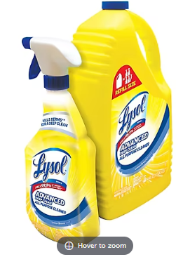 Lysol All-Purpose Cleaner, 32 oz. Trigger Bottle with 144 oz. Refill, Lemon Breeze