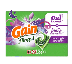 Gain Flings Liquid Laundry Detergent Soap Pacs, 152 ct. - Moonlight Breeze Scent