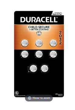 Duracell CR2032 3V Lithium Battery, 8 ct.