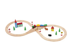 Maxim Enterprise 37-Piece Wooden Train Set